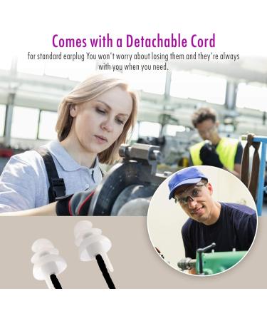 Hearprotek Ultra Soft Sleeping Ear Plugs - 2 Pairs (32db & 30db) for Side Sleepers, Snoring, Working, Construction - Noise Reduction and Hearing Protection (White) - Buy Online on GoSupps.com