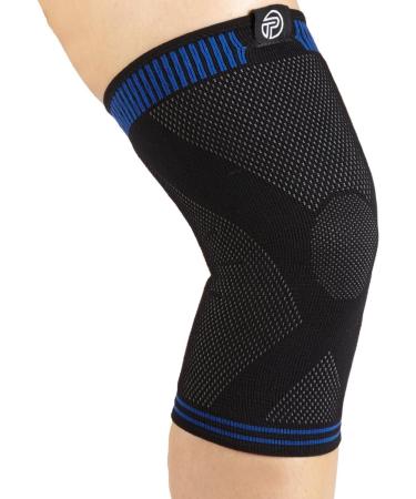 Pro-Tec Athletics 3D Flat Premium Knee Sleeve - Black/Blue - Medium - Buy Online on GoSupps.com
