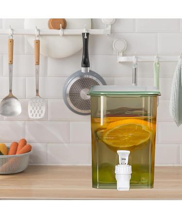 Beverage Dispenser with Spigot - 2 in 1 Drink Dispensers for Parties Cold Kettle with Faucet in Refrigerator Leak-Proof Water Container for Iced Tea Juice Cola Lemonade 3.6L Shuying Green - Buy Online on GoSupps.com