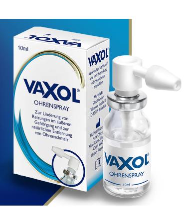 Vaxol earspray: removes excess and hardened ear wax - relieves itching & irritation - pump spray system - suitable for all age groups (1+) - 10ml