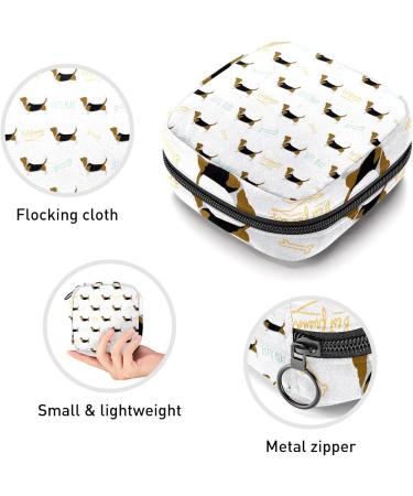 GIAPB Period Bag - Basset Hound Dog Design - Sanitary Napkin Storage & Makeup Travel Pouch (Color535) - Buy Online on GoSupps.com