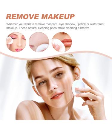 Reusable Makeup Remover Cotton Pads Set - Eco-Friendly Cleaning Pads with Bracket - Natural Round Fabric for Gentle Eye Makeup Removal - Buy Online on GoSupps.com