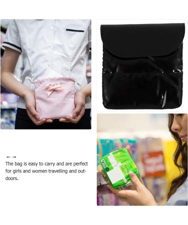 VALICLUD Travel Toiletry Bag Sanitary Napkin Holder & Organizer - Portable Pad Pouch, Earphone & Coin Purse - Black Tote Insert - Buy Online on GoSupps.com