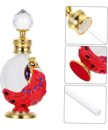 SOESFOUFU 1pc Peacock Essential Oil Bottle Liquid Bottle Perfume Dropper Bottle Glass Perfume Bottle Women Perfume Bottle Liquid Holder Liquid Dispenser Glass Empty Holder 3.1x10.5cm Red - Buy Online on GoSupps.com