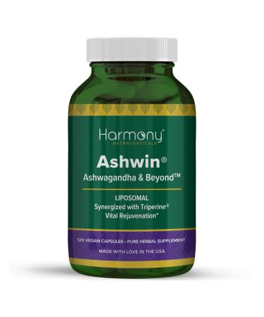 Ashwin Liposomal Ashwagandha High Potency Root Extract for Stress Resilience & Vitality with Triperine Absorption Complex Dr. Gumman s Clinical Grade 120 Vegan Capsules Made in USA