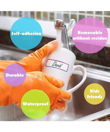 OIIKI Reusable Baby Bottle Labels for Daycare - 144pcs Waterproof Animal Name Tag Stickers | Write On Self Adhesive Labels for School & Classroom - Buy Online on GoSupps.com