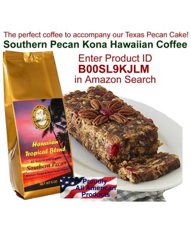 Genuine Texas Pecan Cake Gift Box - Perfect Dessert for Kona Hawaiian Coffee - 1.5 Lb Cake for Christmas, Birthday, Anniversary - All Occasions - Buy Online on GoSupps.com