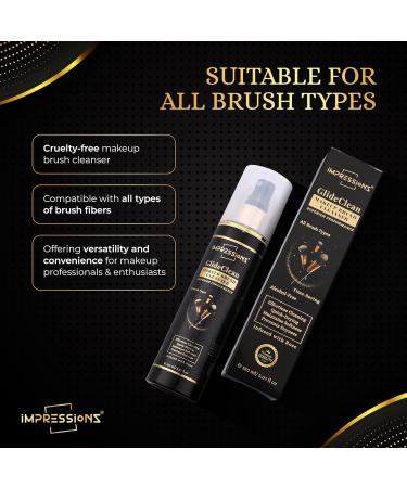 ImpressionZ Professional Potent Alcohol-Free Makeup Brush Cleanser Spray - Superior Performance Makeup Brush Cleanser Solution for Makeup Brushes and Makeup Blending Sponges - Maintain Softness - Buy Online on GoSupps.com