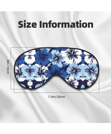 SSIMOO Blue Hibiscus Soft Sleep Eye Mask - Breathable Travel Eye Patch for Women - Perfect for Relaxation - Buy Online on GoSupps.com