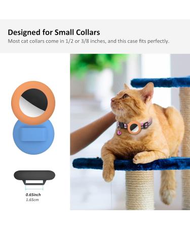 Simplethings 2022 AirTag Cat Necklace Holder - Waterproof Pet Collar Compatible with Apple AirTag - 2-Piece Set in Orange & Sky Blue - Buy Online on GoSupps.com