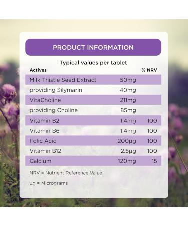 Healthspan Milk Thistle Complete (90 Tablets) | 50mg Milk Thistle Extract | with B Vitamins Calcium & Choline to Support Your Digestive Health & Liver Function | Vegan Friendly - Buy Online on GoSupps.com