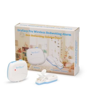 Pro Wireless Bedwetting Alarm (2024 Release) with New Improved Sensor 6 Selectable Sounds Volume Control Strong Vibration and Compact Design for Overcoming Bedwetting
