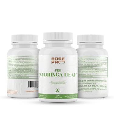 PRO Moringa Leaf Capsules - 120 CAPSULES | Moringa Leaf 1200mg per Serving | Base Pro Nutrition | 120 Vegetarian Capsules | Pro Moringa Leaf Powder | MORINGA - Buy Online on GoSupps.com