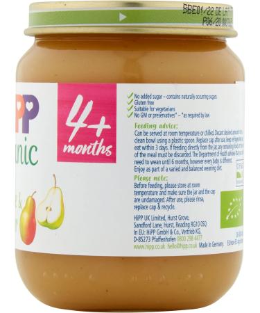 HiPP Organic Apple Pear Baby Food Jar 4+ Months 125g | Buy Online Now - Buy Online on GoSupps.com