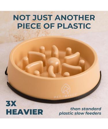 Natural Slow Feeder Dog Bowl 19cm Bamboo Dog Slow Feeder to Slow Down Eating Anti Gulp Bowl Prevents Risk of Choke Bloat Overeating - Interactive Feeding (Medium Earth Brown) Medium Earth - Buy Online on GoSupps.com