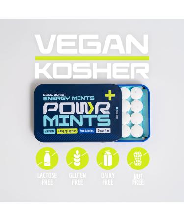 POWR Energy - 8 Tin Bundle (192 Mints Total) - 40mg of Caffeine P/Mint - Sugar Free - Zero Calories - Pre-Workout Cycling Running Endurance - Fast Acting Energy - Buy Online on GoSupps.com