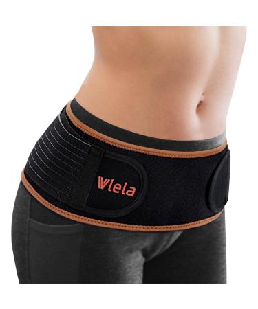 Si Belt Sacroiliac Belt Sciatica Belt for Women Men Si Joint Hip Belt for Sciatic Pain Relief Brace Hip Brace Relieve Lower Back Pain Pelvic Support Belt for Pregnancy and Postpartum (Regular Black) Regular Black