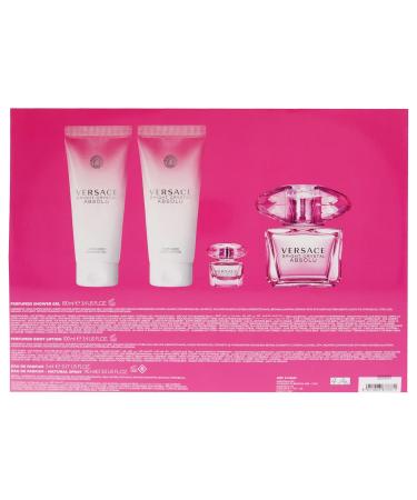 Versace Bright Crystal Absolu by Versace for Women - 4 Pc Gift Set 3oz EDP Spray 5ml EDP Spray Mini 3.4oz Shower Gel 3.4oz Body Lotion - Buy Online on GoSupps.com