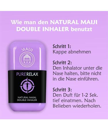 Maiji Double Inhaler - Pure Relaxation Aromatherapy | Essential Oils Inhaler Pencil with Lavender Bergamot & Rosemary | Made in Germany - Buy Online on GoSupps.com