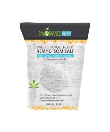 Epsom Salt Pouch  Sweet Orange Energy  1lb
