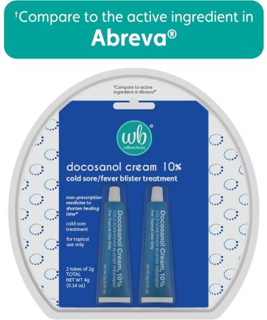 Buy Cold Sore Treatment - Docosanol 10% Cream (2 Tubes) | Fast Healing Non-Prescription Solution - Ships Worldwide - Buy Online on GoSupps.com