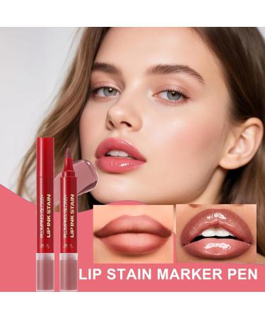  Kanoauo Lip Oil and Pencil Combo Set - Dual-Tip Kit with Lip Pencil and Gloss | Nourishing Non-Sticky Cosmetics for Women and Girls - Buy Online on GoSupps.com