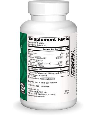 Buy Source Naturals Yaeyama Chlorella 200mg â€“ 600 Tablets for Health Benefits - Buy Online on GoSupps.com