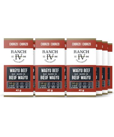 Thrive Provisions Wagyu Beef Bar - Chorizo - High In Protein Tender Texture Sustainably Sourced Soy Free Non GMO Keto Friendly Nothing Artificial 43g (Pack of 12) Chorizo 43 g (Pack of 12)