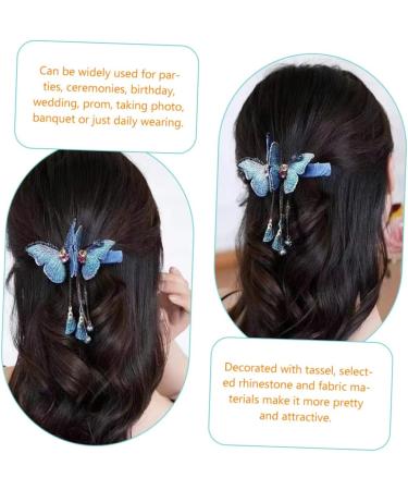 Angoily Butterfly Spring Hair Clip Barrettes Claw Clips for Girls Ladies Hair Accessories Hair Claws Girls Hair Accessories Girls Hair Clips Rhinestones of Hairpin - Buy Online on GoSupps.com