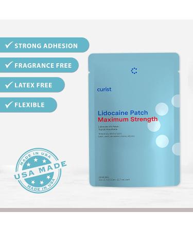 Curist Lidocaine Patches - Maximum Strength Topical Pain Relief for Back, Neck, and Sore Muscles (20 Patches) - Buy Online on GoSupps.com