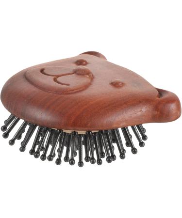 Fomiyes 3-in-1 Airbag Massage Comb & Brush - Bear Shaped Sandalwood Scalp Massager for Hair Care & Lockenshampoo - Buy Online on GoSupps.com