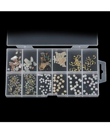 BAYORE 12 Space Transparent False Nail Art Tips Storage Box Nail For Glitter Storage For Case Container Nail Art Too Nail Container - Buy Online on GoSupps.com