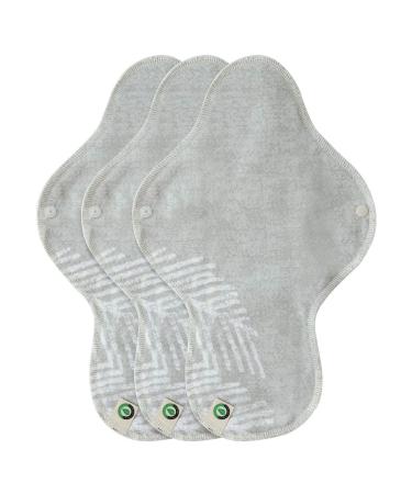 think ECO FDA Registered Printed Wing Type Pad 3p Organic Reusable Cotton Pads Menstrual Pads Sanitary Napkins Many Pattern 3 Pads. (Leaf Pattern Day Pad Plus).