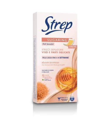 Sugaring hair removal strips made of sugar face 20 strips