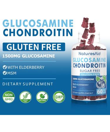 Glucosamine Chondroitin Gummies with MSM & Elderberry - Extra Strength Joint Support & Immune Booster for Adults (2 Pack 60 Count Blueberry - Buy Online on GoSupps.com
