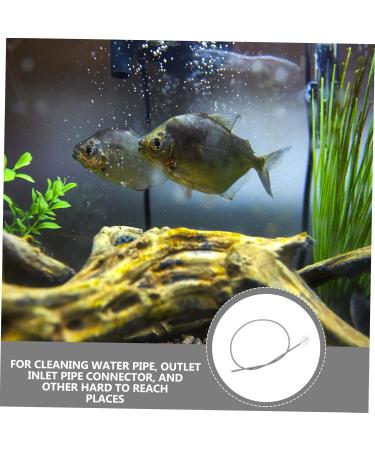 5pcs Hose Brush Fish Tank Cleaner Hose Cleaning Tube Aquarium Brush Pipeline Fish Tank Brush Silverx5pcs 60X0.2X0.2CMx5pcs - Buy Online on GoSupps.com