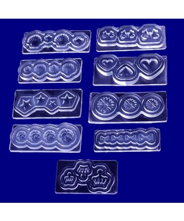 3D Nail Art Mold Silicone Nail Art Decorations Supplies Flower Bow-Knot Star for Shell Nail Art Template Resin Casting Molds Style9 - Buy Online on GoSupps.com