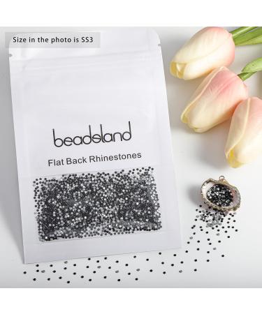 Beadsland 1440 Pieces Black Flat Back Rhinestones for Nails - SS3 Nail Crystals (1.3-1.4mm) - Perfect for DIY Nail Art - Buy Online on GoSupps.com