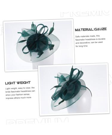 Baluue Women Banquet Hat Trendy Bridal Headdress Women Fascinator Wedding Topper Bride Hat Fascinators for Women Wedding Bride Fascinator Hat Outfits for Women Fascinator Clip Ladies Mesh Green 27x16cm Green - Buy Online on GoSupps.com