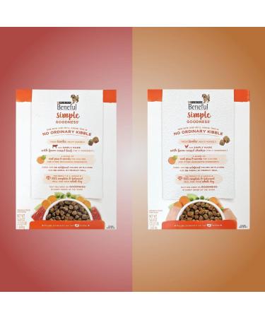 Purina Beneful Simple Goodness Pouches Bundle | Beef & Chicken Flavors | 12 ct. Box | Dry Dog Food with Paw Magnet - Buy Online on GoSupps.com