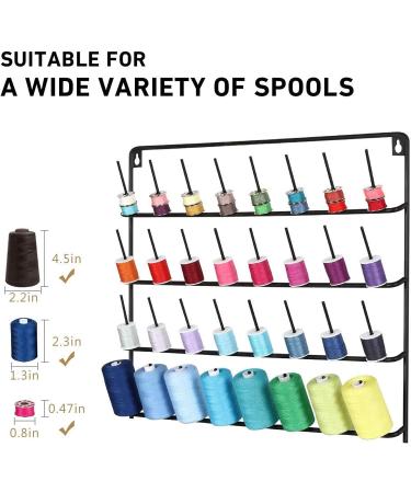 Haitarl 32-Spool Sewing Thread Rack | Wall-Mounted Metal Holder for Organizing Sewing Thread and Embroidery Tools - Buy Online on GoSupps.com