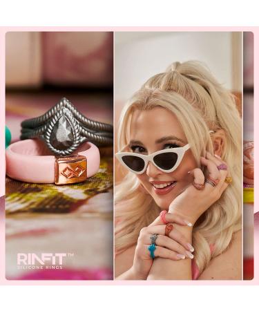 Rinfit Silicone Rings for Women - Wedding Bands - Pear Diamond Collection - 2 Pack - Ideal for Sports & Exercise - Buy Online on GoSupps.com