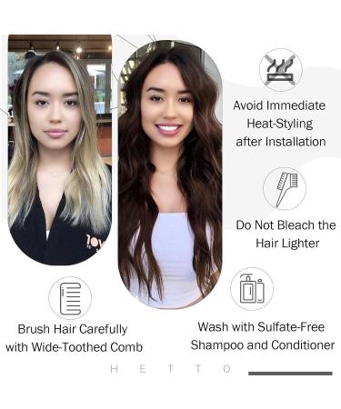Buy Hetto Real Hair Treats Extensions #2 Darkest Brown 100g 50cm - Premium Remy Hair Tress for Luxurious Volume - Buy Online on GoSupps.com