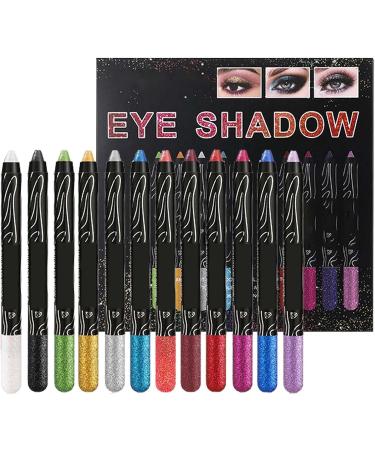 Eyeshadow Pen - Glitter Eye Pencil Glitter Eye Pencil High Pigmented Smudge-Proof Pearlescent For Women Eyes Makeup - Buy Online on GoSupps.com