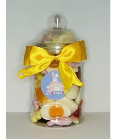 Happy Easter Bunny Filled Pink Pick N Mix Gummy Sweet Jar Gift Present 380ml - Buy Online on GoSupps.com