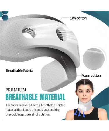 Qosnoun Painkil Neck Brace - Soft Cervical Collar for Neck Pain Relief & Support | Ideal for Sleeping & Neck Traction | Women's Neck Brace (Black) - Buy Online on GoSupps.com