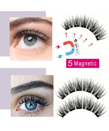 Dual Magnetic False Eyelashes Set - Reusable, Natural Look, No Glue or Eyeliner Required - Lightweight and Easy to Wear - 2 Pairs - Buy Online on GoSupps.com