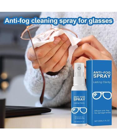 Eye Glass Cleaners Spray | Portable Glasses Anti-Fog Spray | Eyeglasses Cleaner Spray Eyeglass Cleaning Accessories Fog Free Cleaning Spray for All Lenses - Buy Online on GoSupps.com