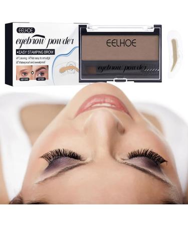 Eyebrow Makeup - Natural g Eyebrow Powder Kit - Waterproof Trio Kit for Photography Wedding Outdoor Guanglu Light Brown - Buy Online on GoSupps.com