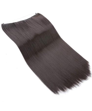 Buy Silk-Co Hair Extensions - 40cm Dark Brown Synthetic Hair with Invisible Cord | Smooth & Seamless | International Shipping Available - Buy Online on GoSupps.com